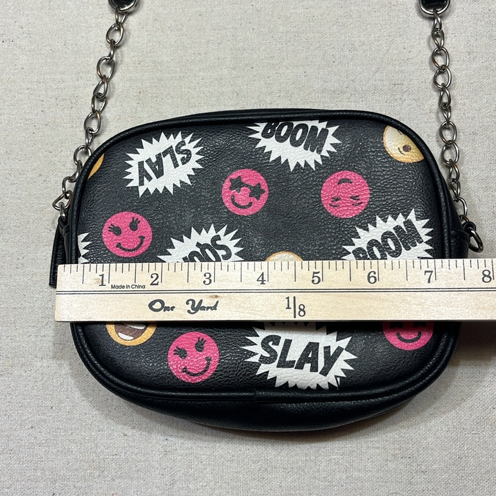 Trendy Emoji Black Crossbody Bag - Picture 11 of 15